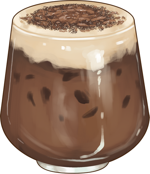 Iced chocolate illustration